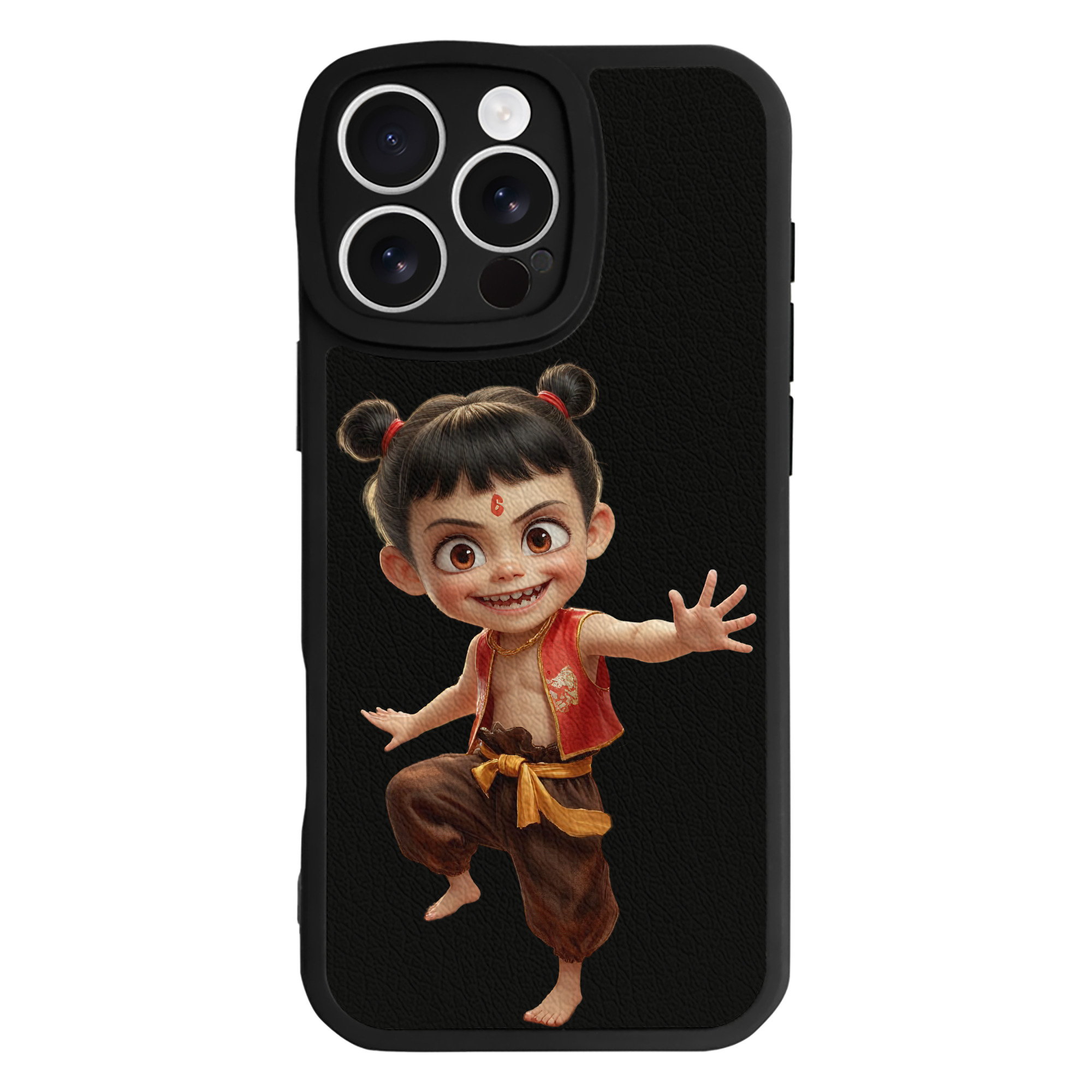 （画像用） Ne Zha 2 ナタ 魔童の大暴れ 【iPhone 16シリーズ対応】シリコンスマホケース（レザー調） 材質：シリコン